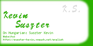 kevin suszter business card